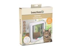 Beeztees Kedi Kapısı, Çift Yönlü, 4 fonksiyonlu, Beyaz, 23,5x25,2cm - Thumbnail