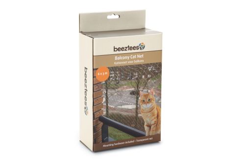 Beeztees Kedi Pencere veya Balkon Koruma Filesi, Şeffaf, 6x3m