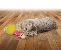 Kong Tüylü ve Kediotlu Kedi Oyuncak Yastık 16cm - Thumbnail