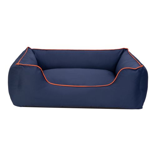 Pet Comfort Alpha Köpek Yatağı Lacivert w Turuncu Biye L 105x85cm