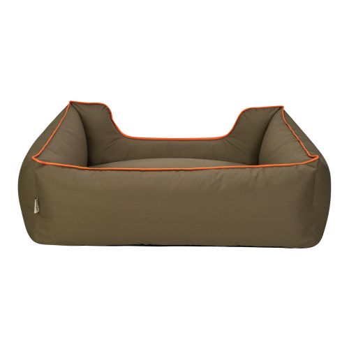 Pet Comfort Alpha Köpek Yatağı Haki w Turuncu Biye L 105x85cm