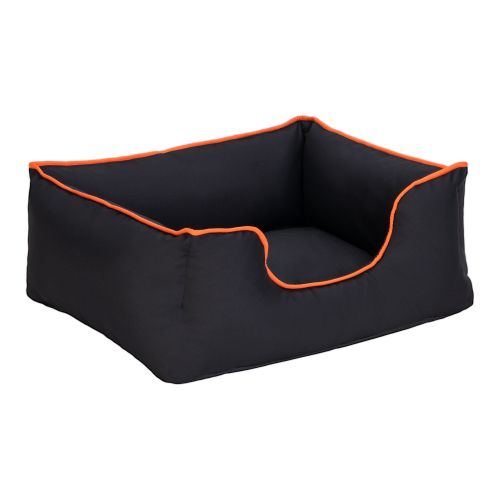 Pet Comfort Alpha Kedi ve Köpek Yatağı Siyah w Turuncu Biye S 60x50cm