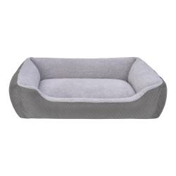 Pet Comfort - Pet Comfort Bravo Duo Köpek Yatağı Gri/Gri Peluş L 90x70cm