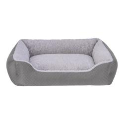 Pet Comfort - Pet Comfort Bravo Duo Köpek Yatağı Gri/Gri Peluş M 75x60cm