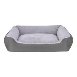 Pet Comfort - Pet Comfort Bravo Duo Köpek Yatağı Gri/Gri Peluş XL 105x80cm