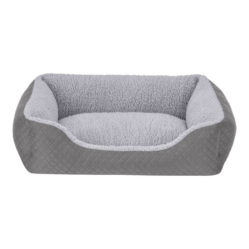 Pet Comfort Bravo Duo Kedi ve Köpek Yatağı Gri/Gri Peluş S 55x45cm