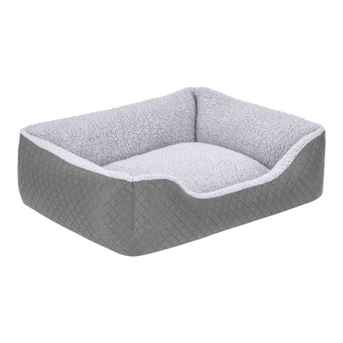 Pet Comfort Bravo Duo Kedi ve Köpek Yatağı Gri/Gri Peluş S 55x45cm