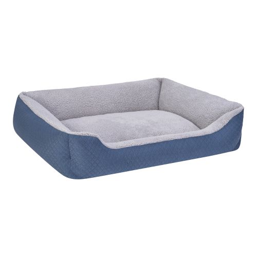 Pet Comfort Bravo Duo Köpek Yatağı Mavi/Gri Peluş L 90x70cm