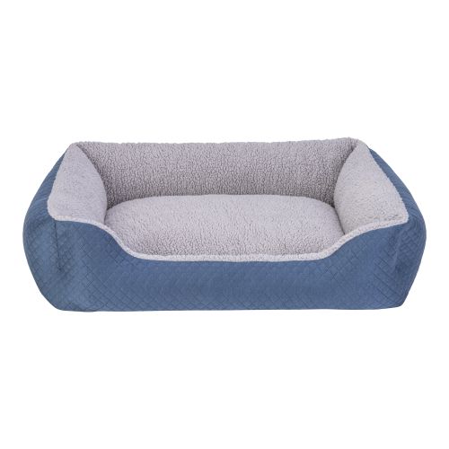 Pet Comfort Bravo Duo Köpek Yatağı Mavi/Gri Peluş M 75x60cm