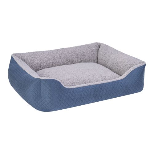 Pet Comfort Bravo Duo Köpek Yatağı Mavi/Gri Peluş M 75x60cm