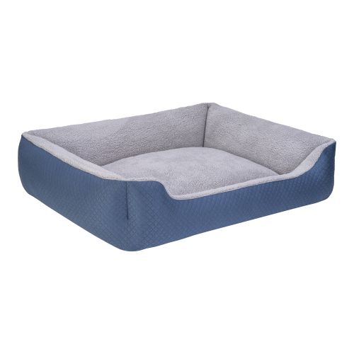 Pet Comfort Bravo Duo Köpek Yatağı Mavi/Gri Peluş XL 105x80cm