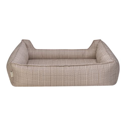 Pet Comfort Delta Bej Kareli Köpek Yatağı L 105x80cm