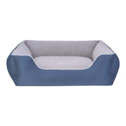 Pet Comfort Echo Köpek Yatağı Mavi/Gri Peluş L 105x80cm - Thumbnail