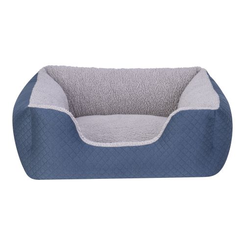 Pet Comfort Echo Kedi ve Köpek Yatağı Mavi/Gri Peluş S 60x50cm