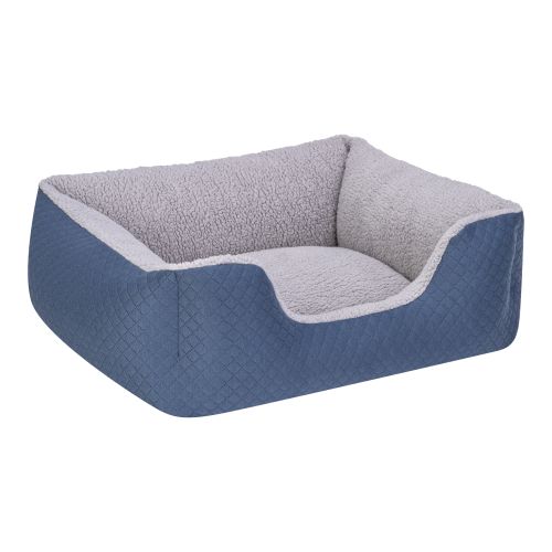 Pet Comfort Echo Kedi ve Köpek Yatağı Mavi/Gri Peluş S 60x50cm