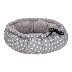 Pet Comfort - Pet Comfort Sunflower Kedi ve Köpek Yatağı Çift Taraflı Gri Dot/Peluş 60cm