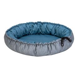 Pet Comfort - Pet Comfort Sunflower Kedi ve Köpek Yatağı Çift Taraflı Mavi/Gri 85cm