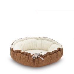 Pet Comfort Sunflower Çift Taraflı Terra/Ekru Kedi ve Köpek Yatağı 60cm - Thumbnail