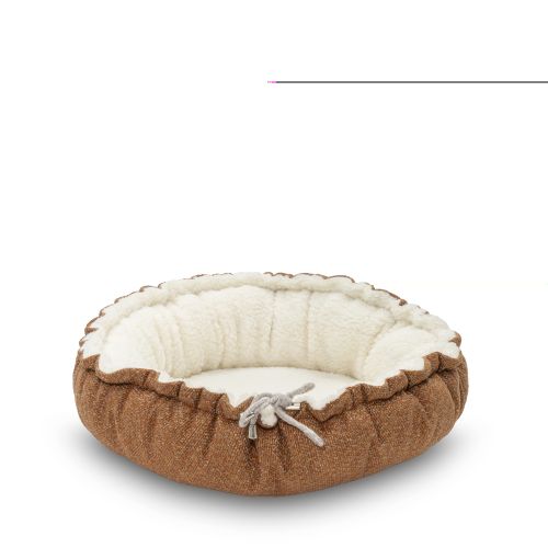 Pet Comfort Sunflower Çift Taraflı Terra/Ekru Kedi ve Köpek Yatağı 60cm