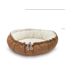 Pet Comfort Sunflower Çift Taraflı Terra/Ekru Kedi ve Köpek Yatağı 85cm - Thumbnail