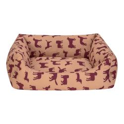 Pet Comfort - Pet Comfort Uniform Bej-Bordo Kedi ve Köpek Yatağı S 60x50cm