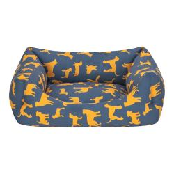 Pet Comfort Uniform Lacivert-Sarı Kedi ve Köpek Yatağı S 50x40cm - Thumbnail