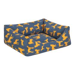 Pet Comfort Uniform Lacivert-Sarı Kedi ve Köpek Yatağı S 50x40cm - Thumbnail
