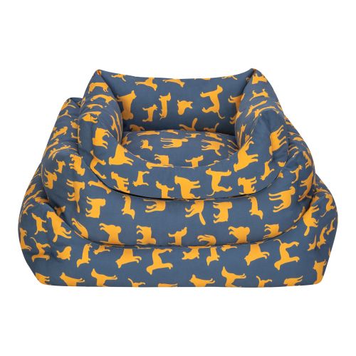 Pet Comfort Uniform Lacivert-Sarı Kedi ve Köpek Yatağı S 60x50cm