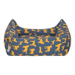 Pet Comfort Uniform Lacivert-Sarı Kedi ve Köpek Yatağı S 60x50cm - Thumbnail