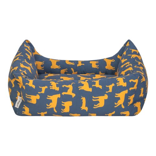 Pet Comfort Uniform Lacivert-Sarı Kedi ve Köpek Yatağı S 60x50cm
