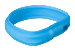 Trixie - Trixie Işıklı Köpek Tasması M-L:50cm/30mm, Mavi