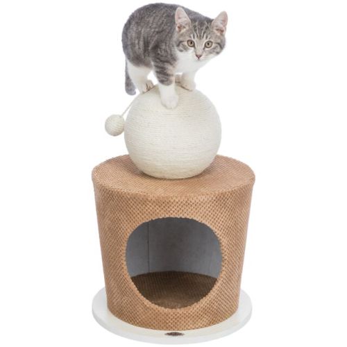 Trixie Kedi Evi ve Tırmalama Topu, 36x50cm, Boz Kahverengi