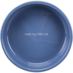 Trixie Kedi Mama ve Su Kabı, Seramik, 0,3lt / 15cm, Açık Mavi/Beyaz - Thumbnail