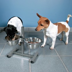 Trixie Köpek Paslanmaz Çelik Ayaklı Mama ve Su Kabı 2×1,8Lt 20cm - Thumbnail