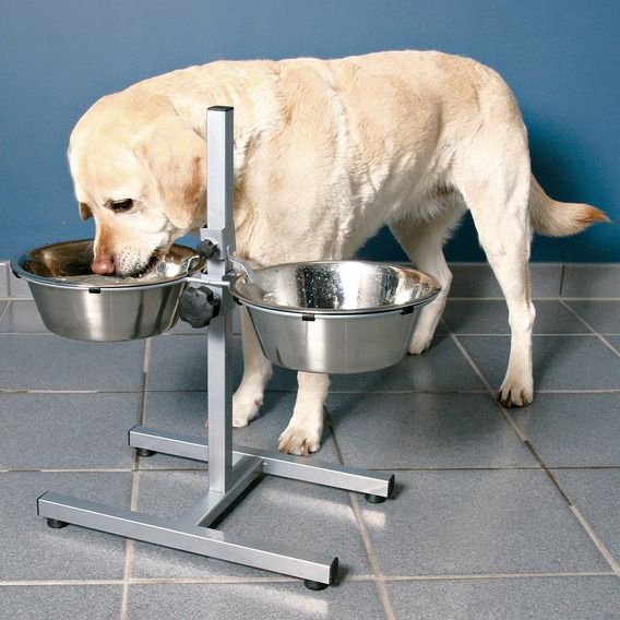 Trixie Köpek Paslanmaz Çelik Ayaklı Mama ve Su Kabı 2x4,5Lt 28cm